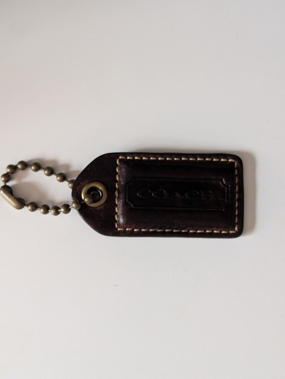 Coach Vintage 2.5" Dark Brown Leather Hangtag